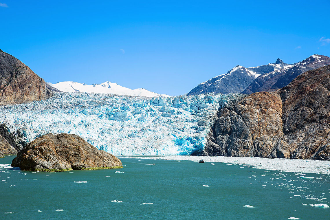 Glacier at the end of Tracy Arm, Alaska