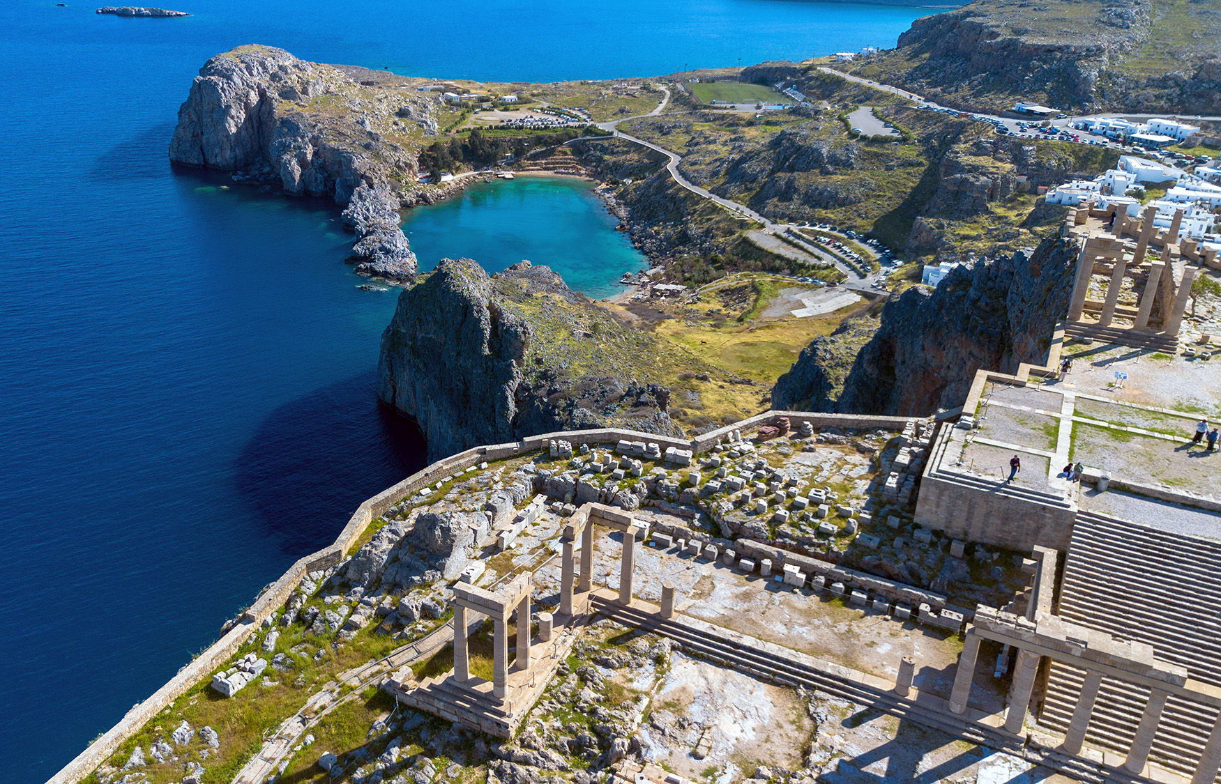 A Acrópole, na ilha de Rodes