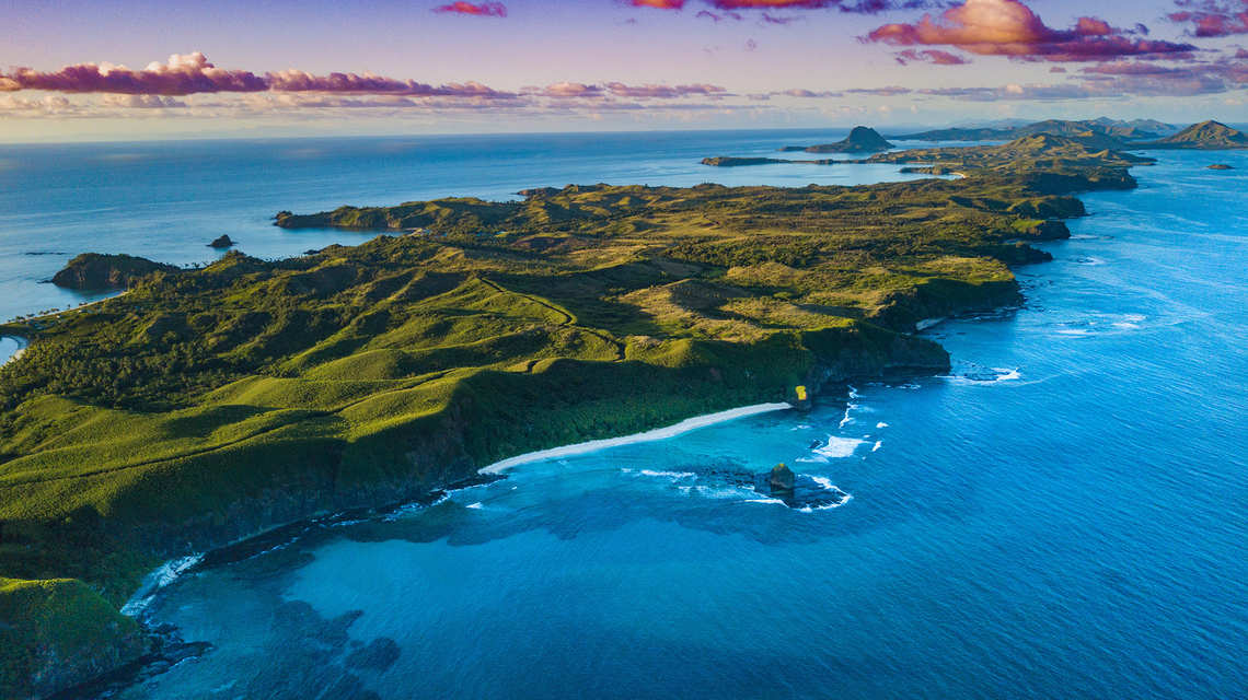 Aerial view of Fiji