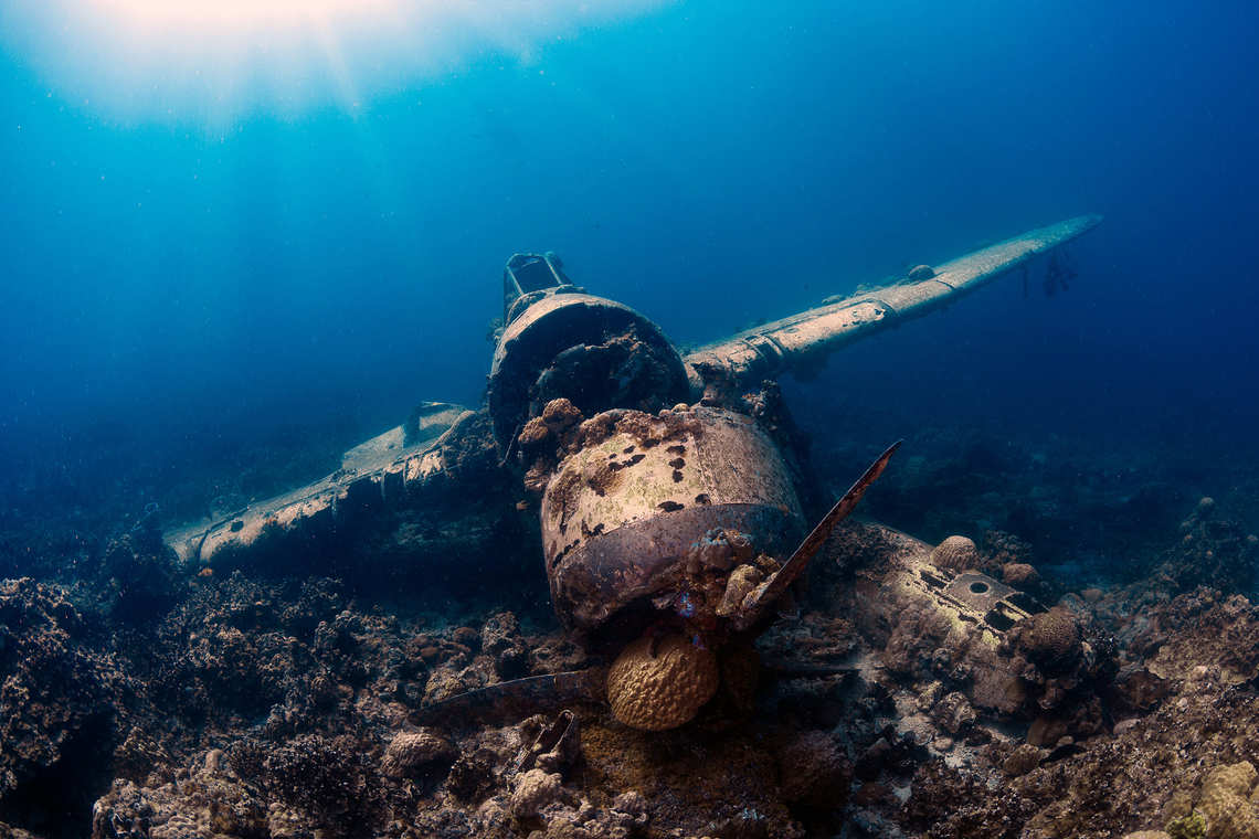 Airplane wreck in Palau