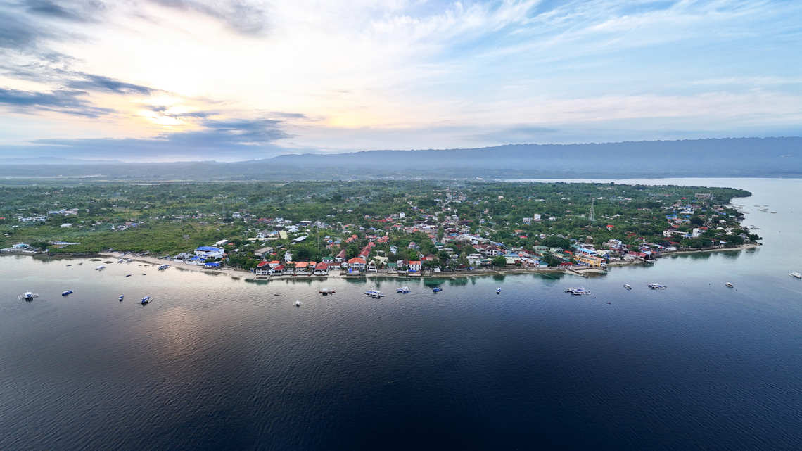 Moalboal beach in Moalboal, Cebu, Philippines