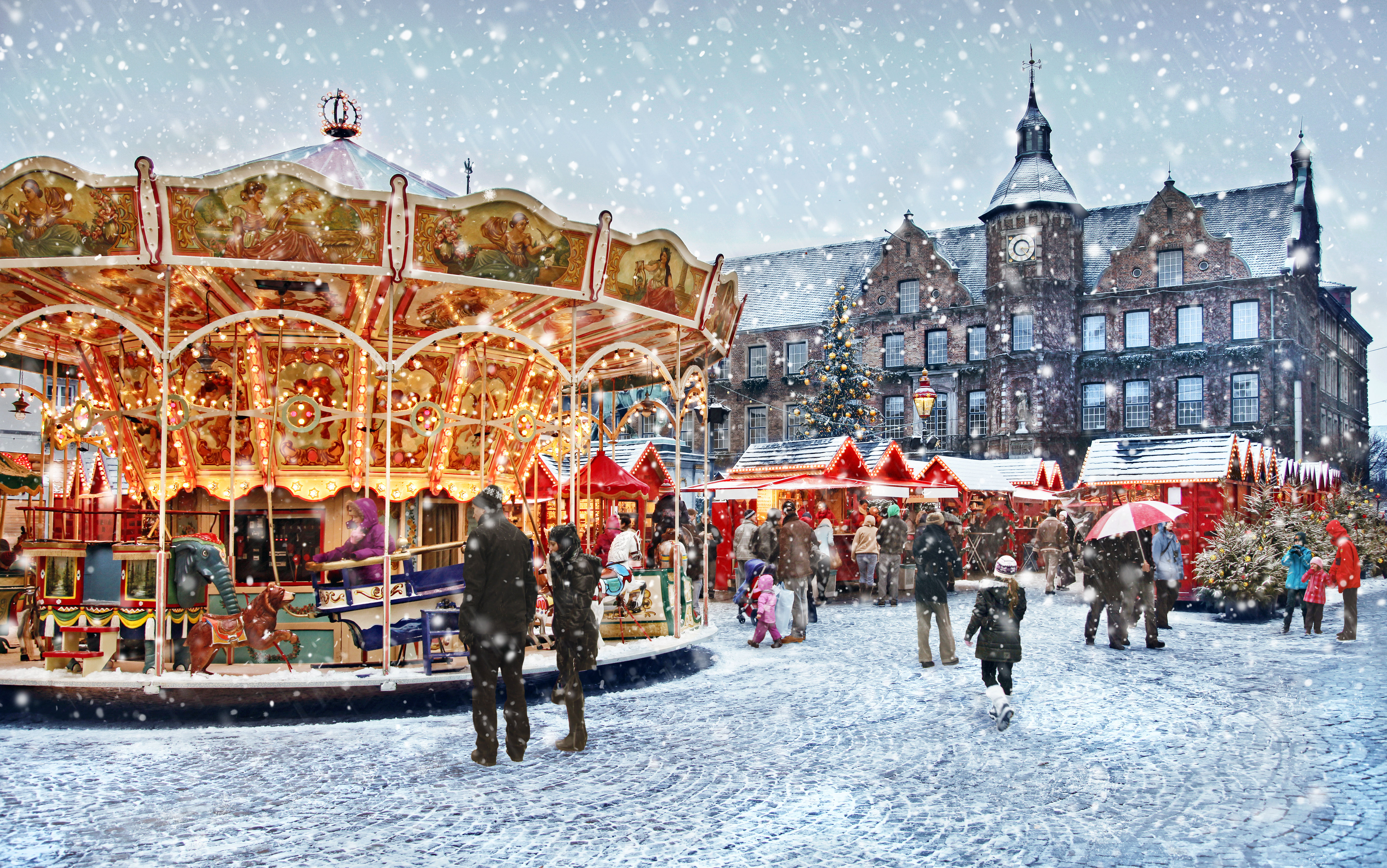 Düsseldorf Snowy Christmas