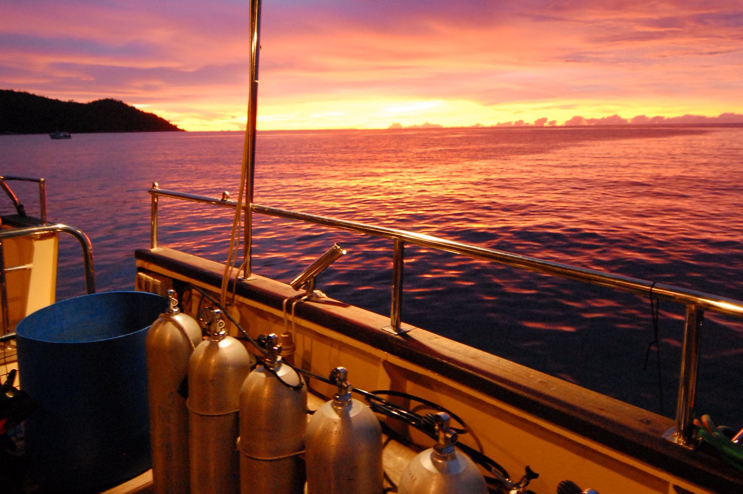 Spectacular sunsets in the Seychelles