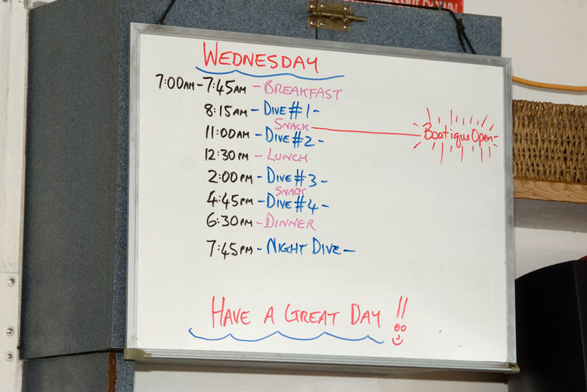 Dive Schedule - Caribbean Explorer II