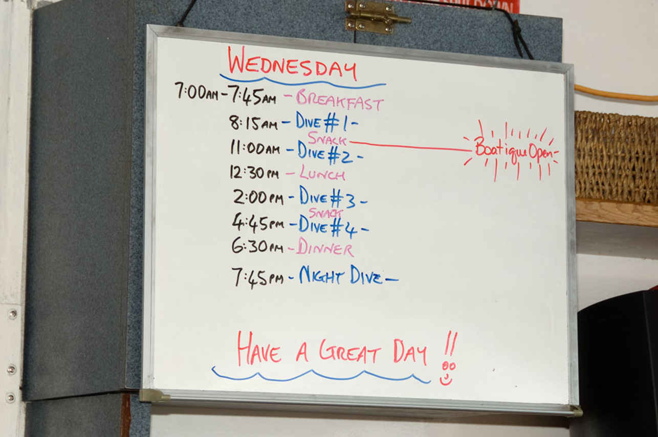 Dive Schedule - Caribbean Explorer II