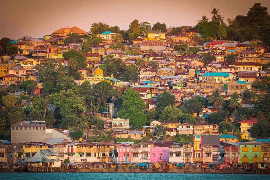 Colourful local villages and settlements Indonesia