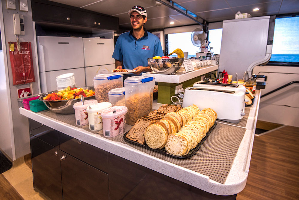 Meals prepared onboard ScubaPro II