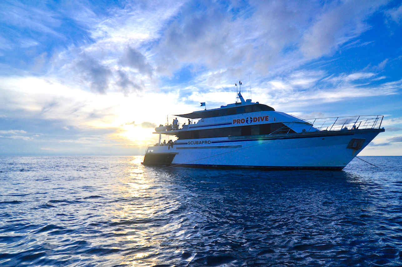 Sunset onboard ScubaPro III