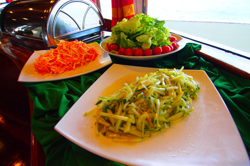 Fresh food prepared onboard Fun Azul