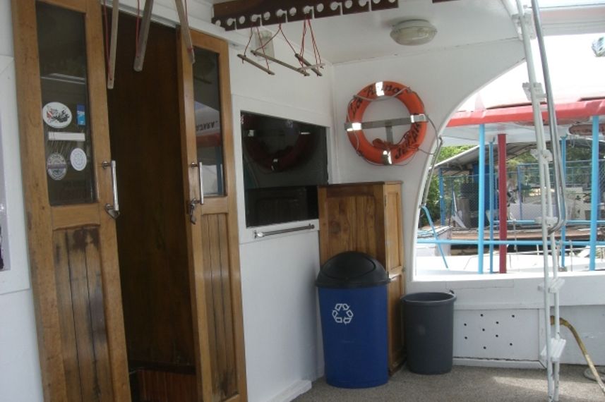 Deck area onboard La Reina