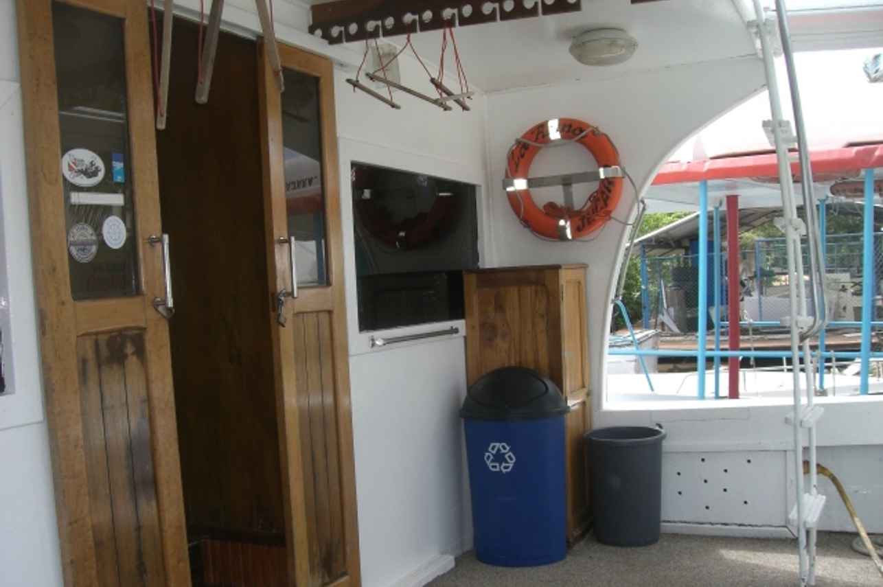 Deck area onboard La Reina