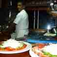 A variety of food prepared and served onboard La Reina
