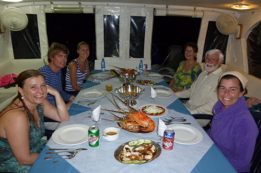 Social evening dinner onboard La Reina, Cuba