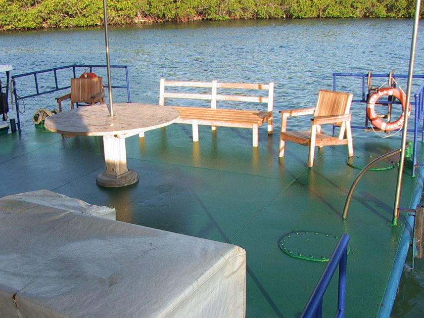 Outdoor relaxation aboard the Tortuga, Cuba