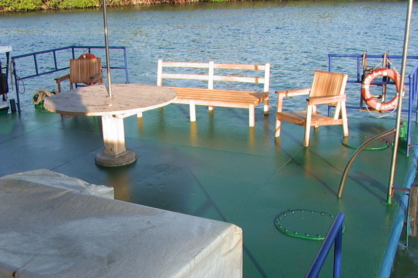Outdoor relaxation aboard the Tortuga, Cuba