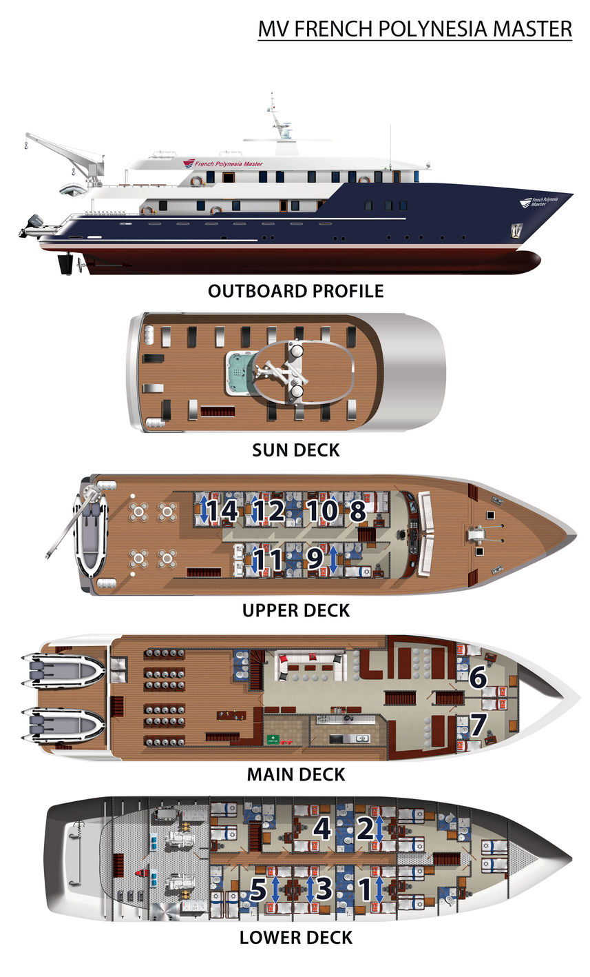 French Polynesia Master Deck Plan floorplan