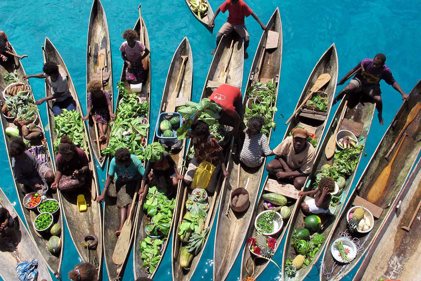 Floating Market in the Solomon Islands