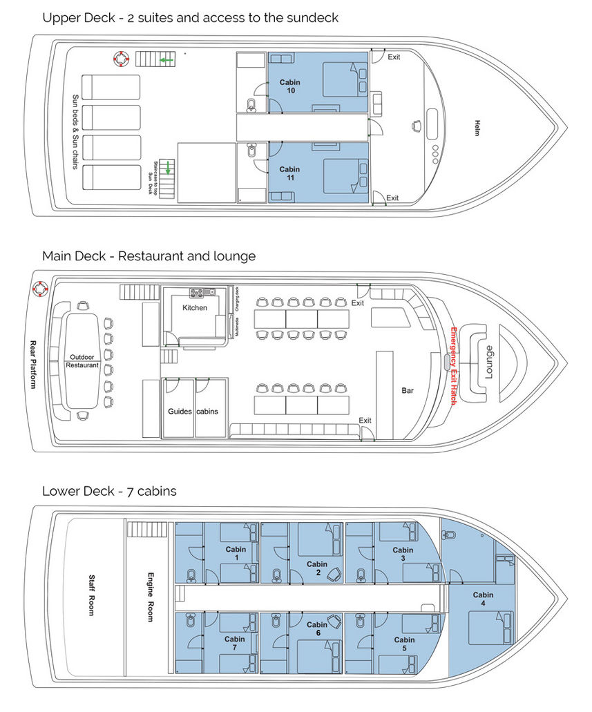 Manta Cruise Deck Plan floorplan