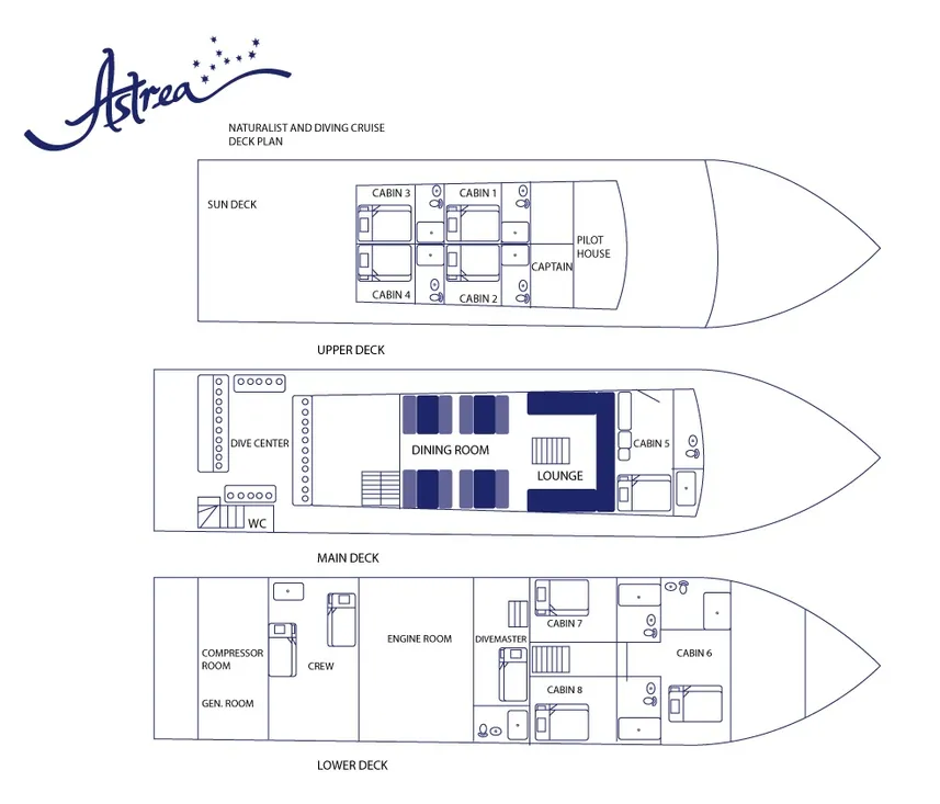 Astrea Deck Plan floorplan