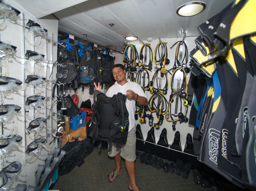 Dive equipment onboard - Discovery Palawan