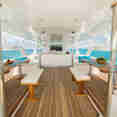 Outdoor bar and lounge area - Majestic Galapagos Yacht