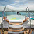 Hot tub on the sun deck - Majestic Galapagos Yacht