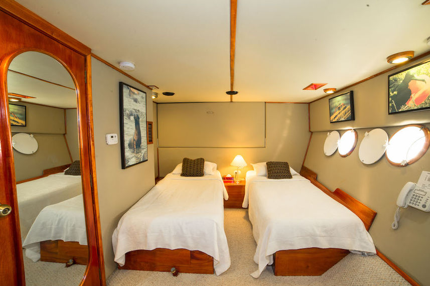 Twin cabins can be converted to doubles - Reina Silvia Galapagos