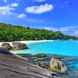 Beautiful blue waters of the Similan Islands