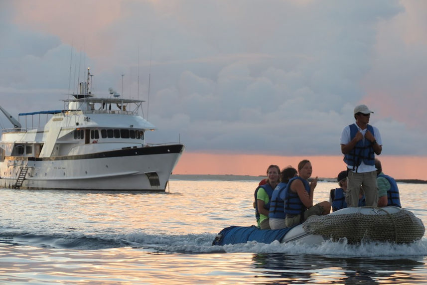 Taking the dinghy for land excursions