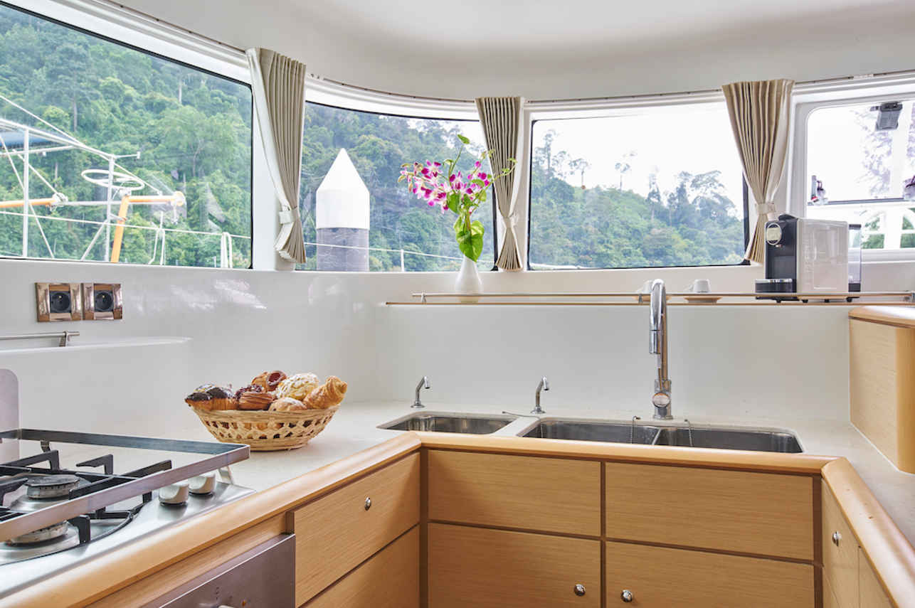Meltemi, Myanmar - on board Galley/Kitchen area