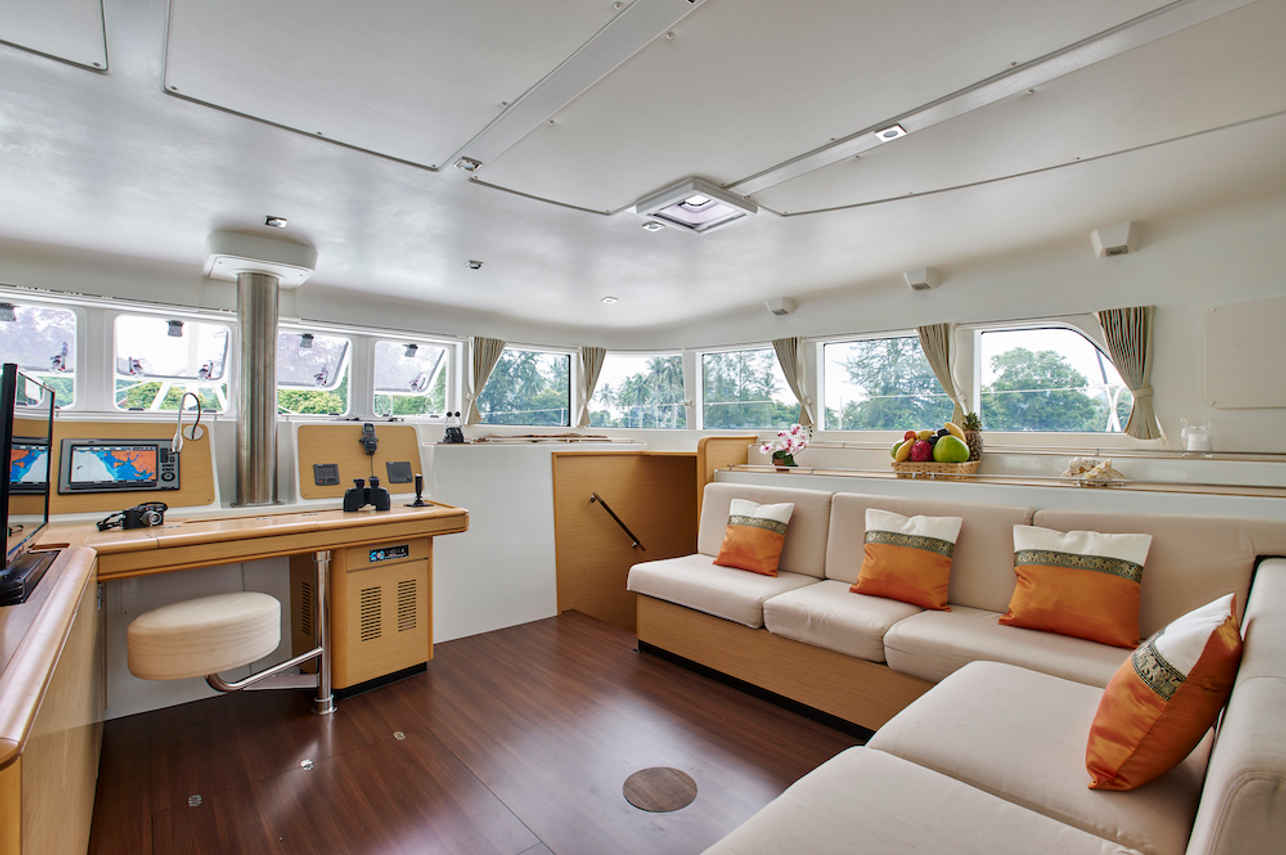 Central saloon (lounge area) - Meltemi, Myanmar