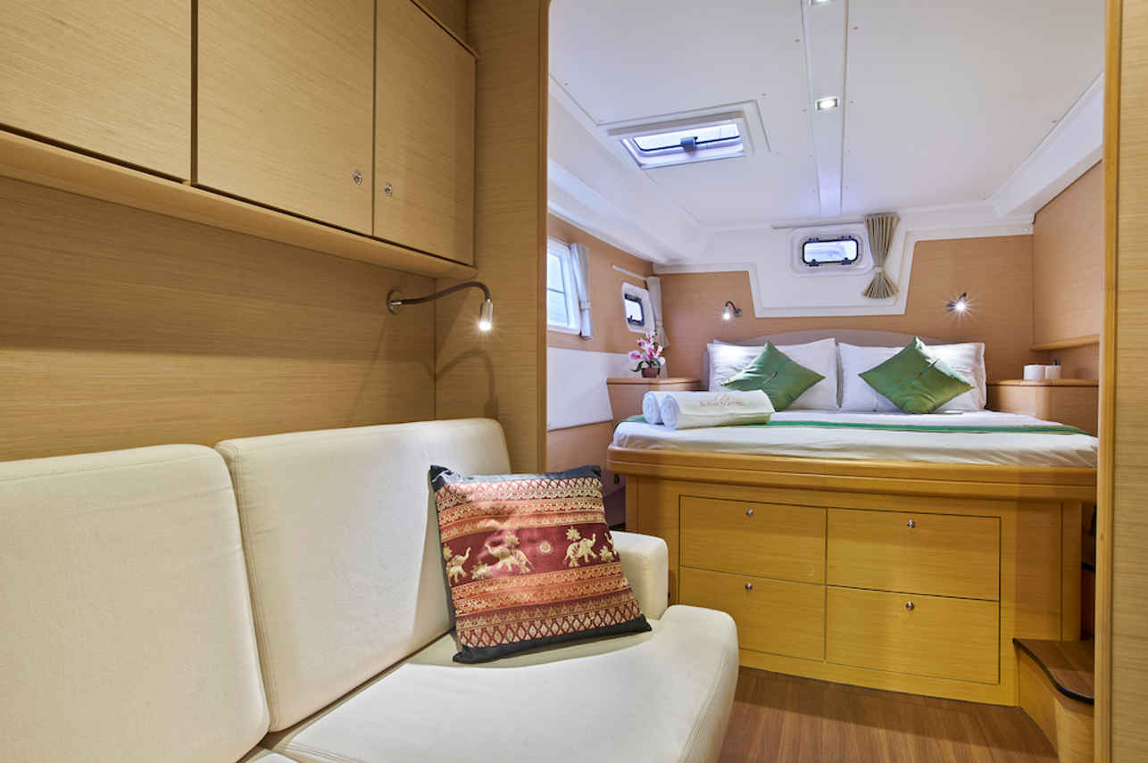 Owners cabin seating area - Meltemi, Myanmar