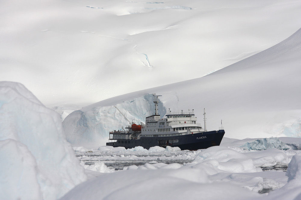 MV Plancius at the Polar Circle