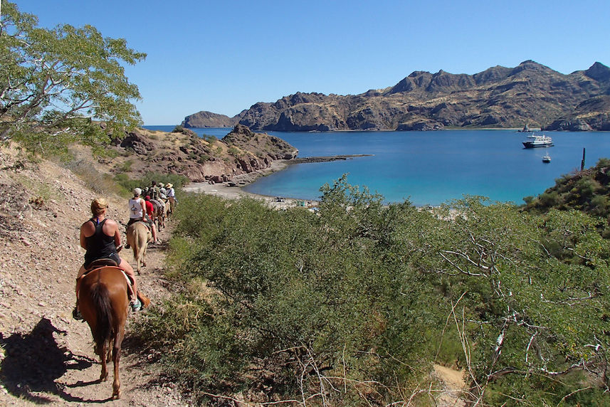 Burro ride in Baja with Safari Endeavour