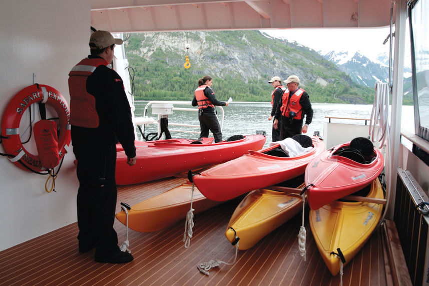 Kayaks an Board - Safari Explorer