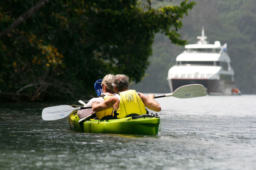 Kayaking down Chagres River