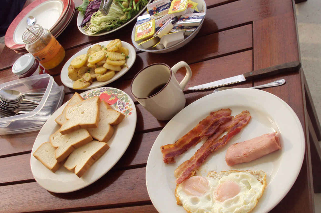 Breakfast aboard the Sea Gipsy Myanmar