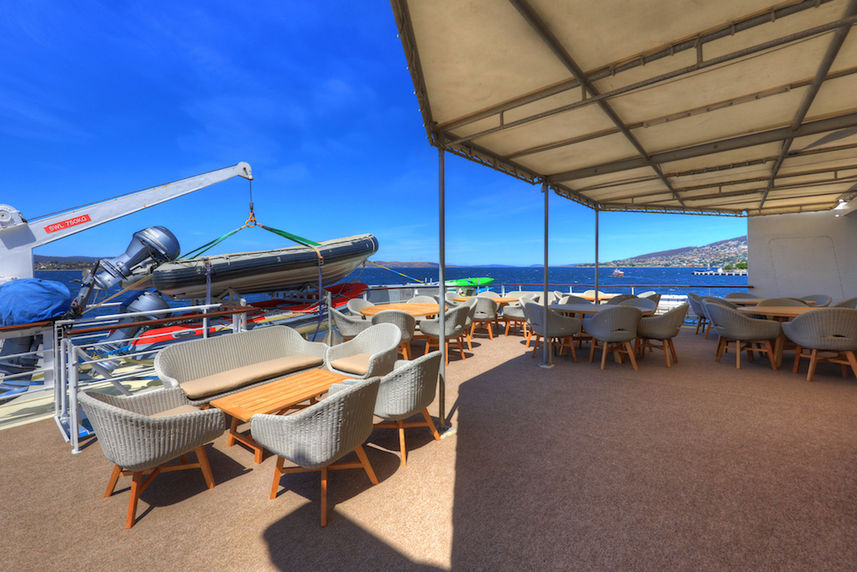 Outdoor Lounge Area - Coral Expeditions I Australia