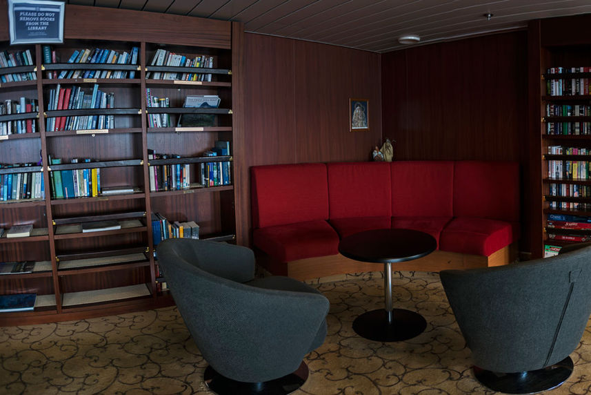 Arctic Expedition Ship Interior Library