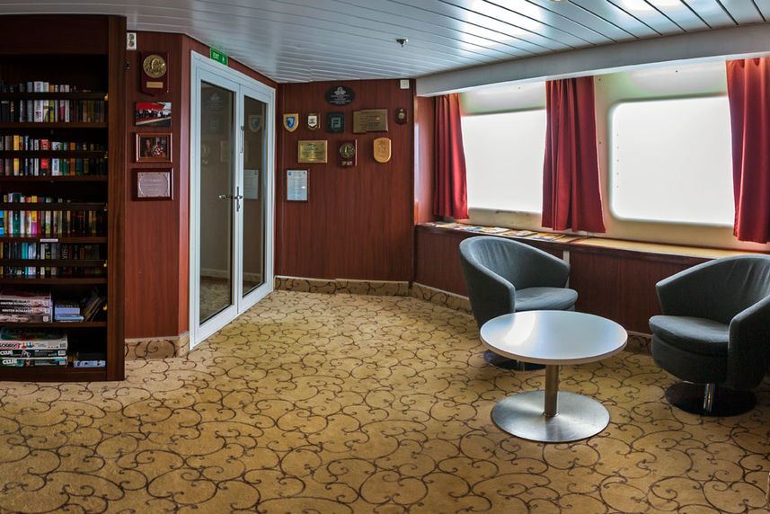 Arctic Expedition Ship Interior Library