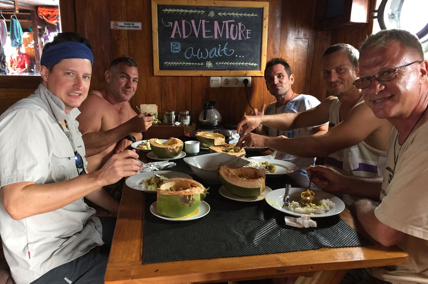 Enjoying local foods