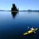 Kayak paddle in Misty Fjords