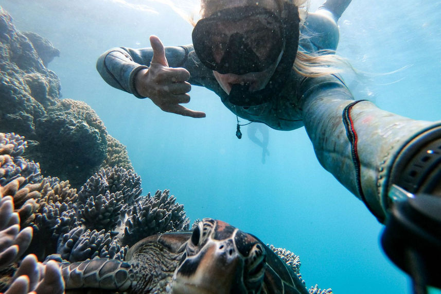 Snorkeling with Turtle