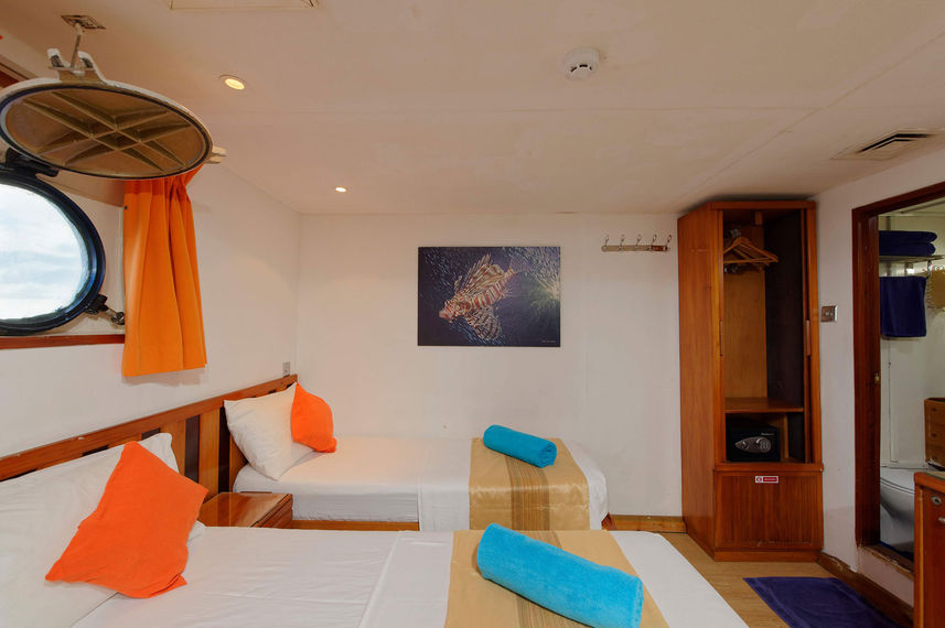 Hut met twee eenpersoonsbedden - Yasawa Princess