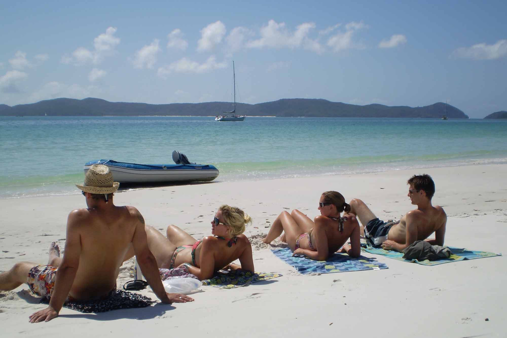 Relaxing on the beach