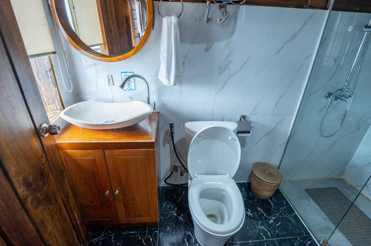 Upper Deck Cabin En-Suite bathrooms