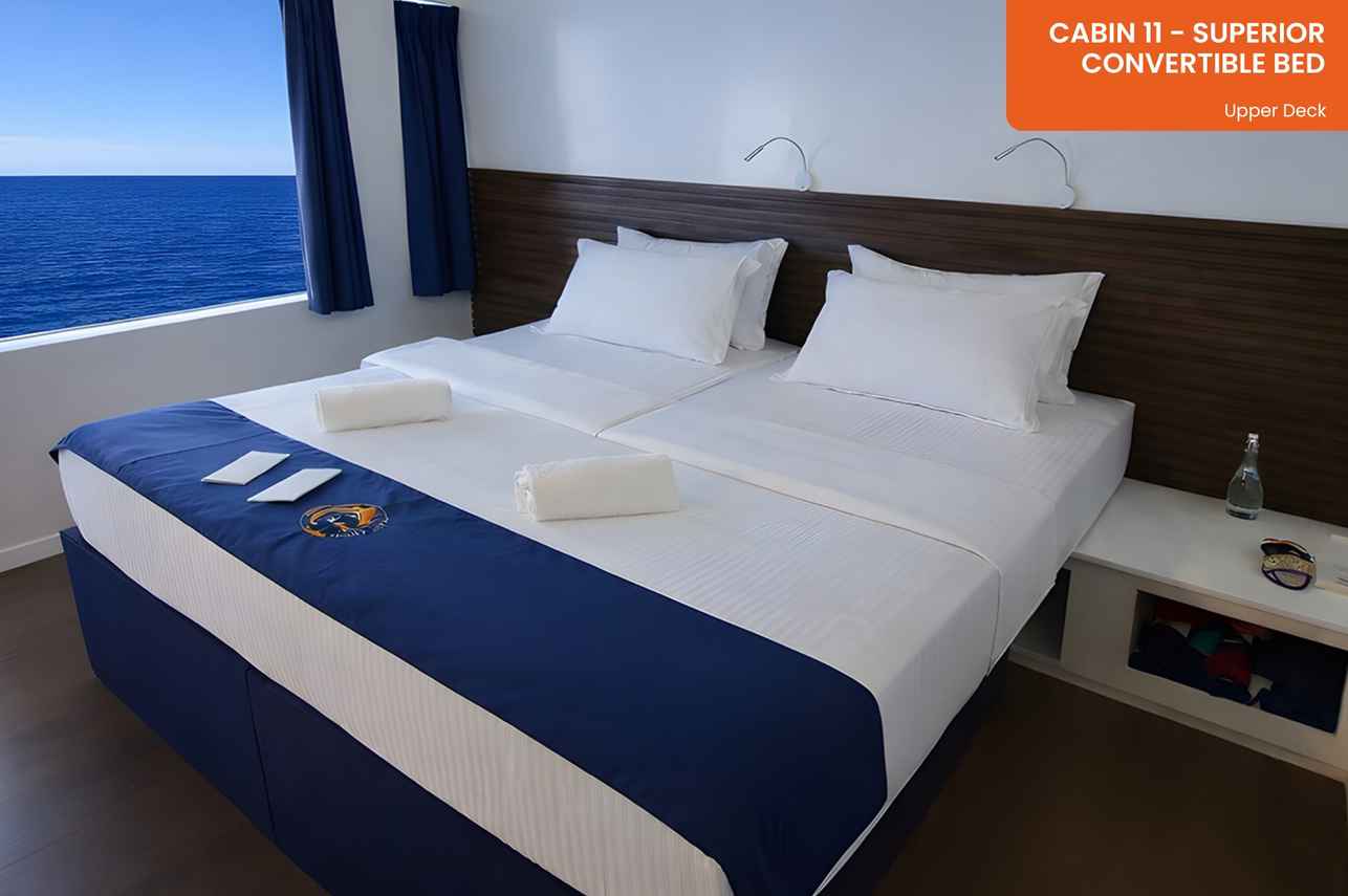 Cabin 11 - Superior Cabin - Convertible Bed - Upper Deck