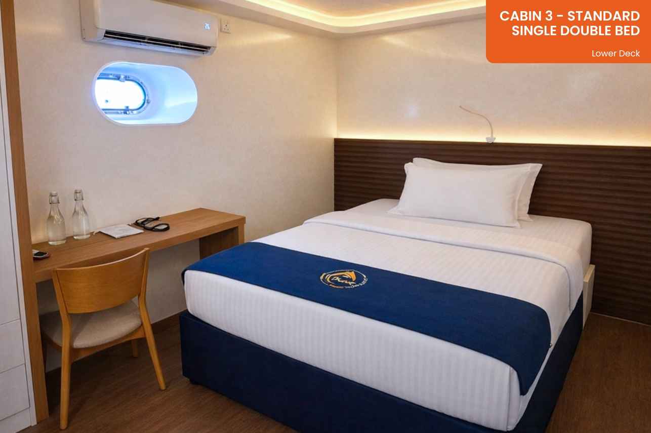 Cabin 3 - Standard Cabin - Single Double Bed - Lower Deck