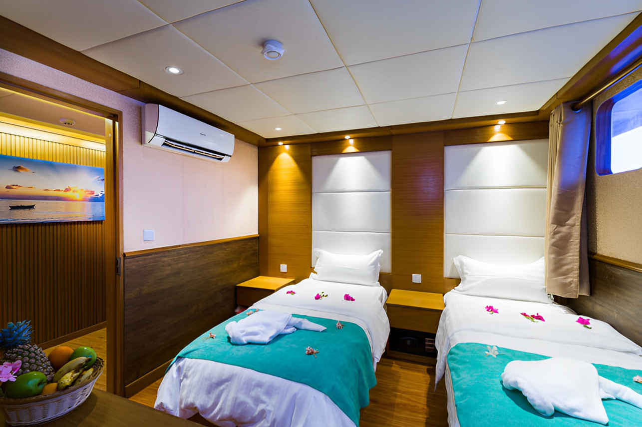 Hut met twee eenpersoonsbedden - Divescape Cruiser