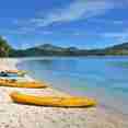 Kayaks on Nanuya Beach